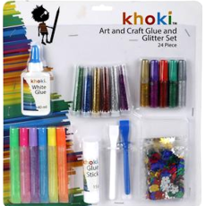 Art & Craft Glue & Glitter Set - 24 Piece